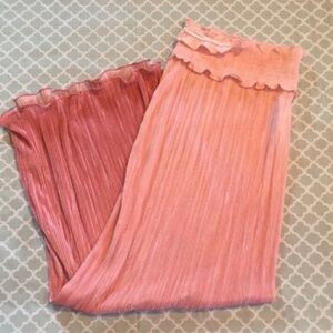 NWOT Cato Pink Ombre Ruffle Waist Pleated Maxi Skirt XL